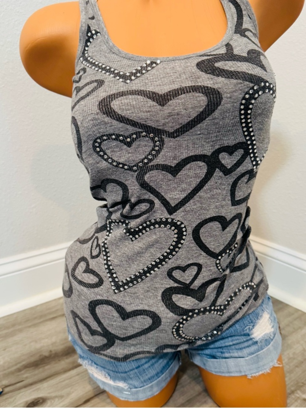 Victorias Secret PINK Y2K Vintage Embellished Tank Top XS - Picture 4 of 5